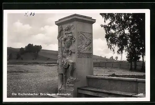 AK Rottenbuch, Echelsbacher Brücke im Ammertal