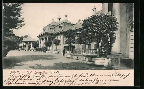 AK Dresden-Pillnitz, am Kgl. Lustschloss