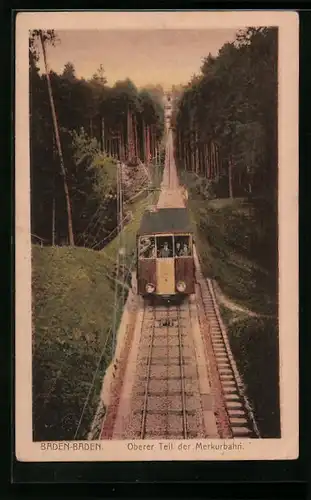 AK Baden-Baden, Oberer Teil mit Merkurbahn