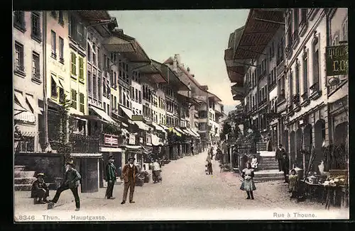 AK Thun, Hauptgasse mit Anwohnern