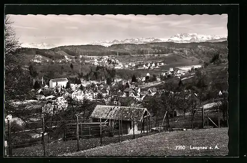 AK Langnau a. A., Totalansicht von einem Berg aus
