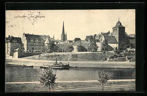 AK Lübeck, am Burgtor