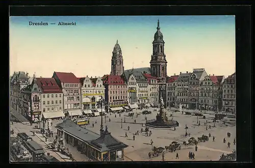 AK Dresden, Blick auf den Altmarkt