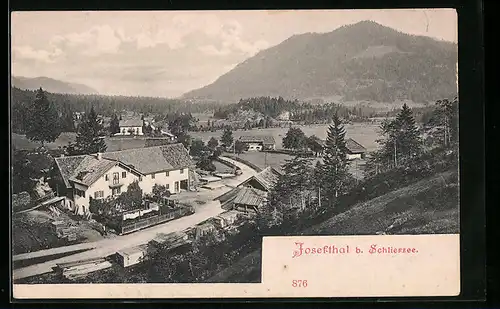 AK Josefsthal bei Schliersee, Totale vom Berg aus gesehen