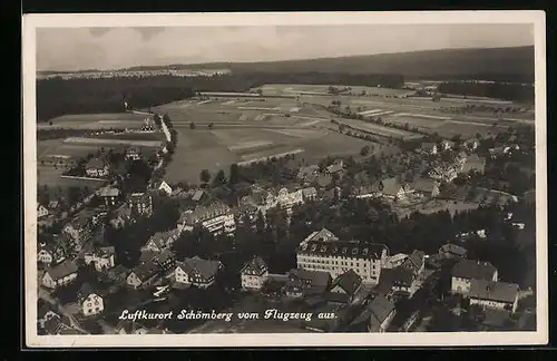 AK Schömberg, Teilansicht, Fliegeraufnahme
