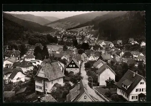 AK Unterreichenbach im Schwarzwald, Ortsansicht aus der Vogelschau