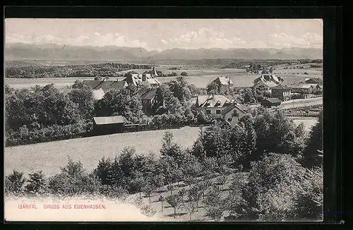 AK Ebenhausen, Ortsansicht im Isartal