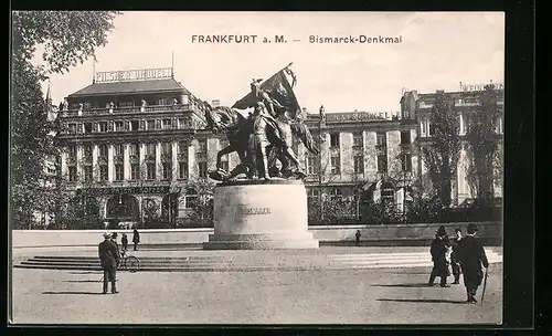 AK Frankfurt a. M., Bismarck-Denkmal