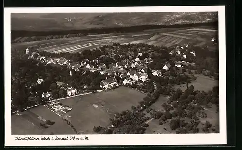 AK Buoch im Remstal, Blick auf den Ort von oben, Fliegeraufnahme