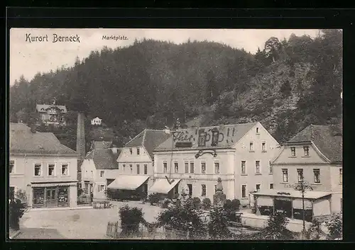 AK Berneck, Marktplatz vom Kurort