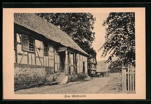 AK Westenfeld, Altes Fachwerkhaus