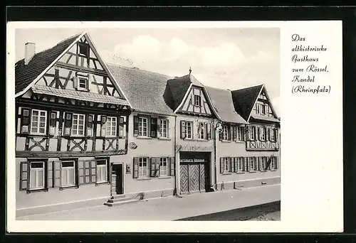 AK Kandel (Rheinpfalz), Historisches Gasthaus Zum Rössel