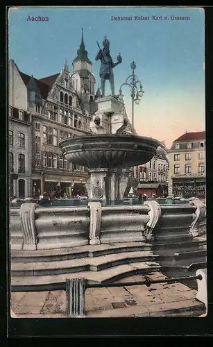 AK Aachen, Denkmal Kaiser Karl d. Grossen