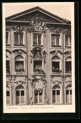 AK München, Detail des Hans Mielichhauses, Theatinerstrasse