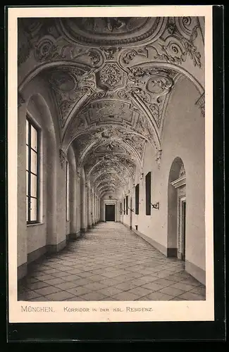 AK München, Korridor in der Kgl. Residenz