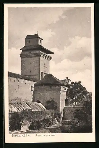 AK Nördlingen, Blick auf das Reimlingertor