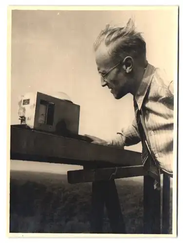 5 Fotografien Klaus Kindermann, Ansicht Potsdam, Neue Wetterwarte, Messtürme, Mess-Instrumente, 1949