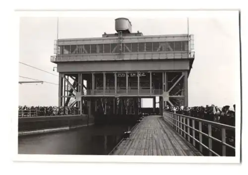 5 Fotografien Ansicht Niederfinow, Schiffshebewerk, Stahlgerüst, Schleuse