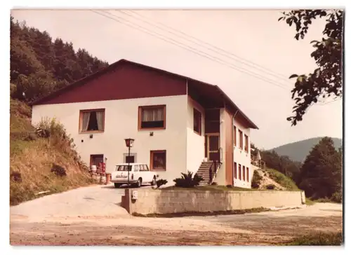 6 Fotografien Ansicht Reuenthal / Odenw., Gasthaus im Rohbau und fertig Verputzt, Kegelbahn, Mercedes Benz