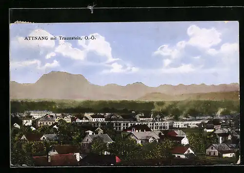 AK Attnang, Gesamtansicht mit Traunstein