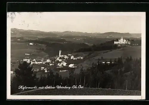 AK Kefermarkt, Totale mit Schloss Weinberg