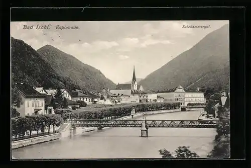 AK Bad Ischl, Blick auf die Esplanade
