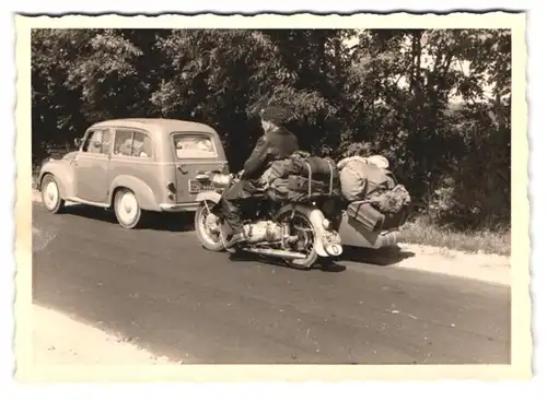 48 Fotografien Ansicht Sonderborg, Zelturlaub, Camping mit Fiat Topolino, Bademode, Windmühle, Klappbrücke, Motorrad