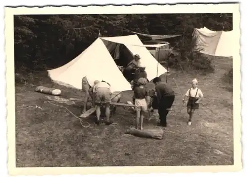 48 Fotografien Ansicht Sonderborg, Zelturlaub, Camping mit Fiat Topolino, Bademode, Windmühle, Klappbrücke, Motorrad