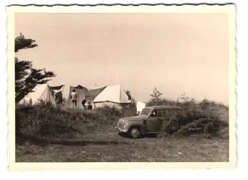 48 Fotografien Ansicht Sonderborg, Zelturlaub, Camping mit Fiat Topolino, Bademode, Windmühle, Klappbrücke, Motorrad