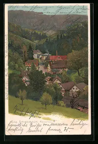 Künstler-AK Bad Griesbach, Renchthal