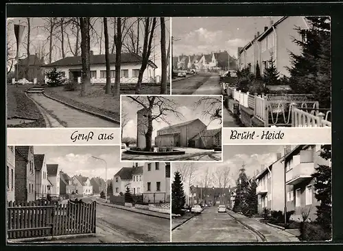 AK Brühl-Heide, Ortspartie, Strassenpartie, Denkmal