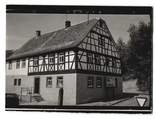 17 Fotografien Ansicht Hobbach, Bahnhof, Gasthaus Spessarter Hof, Schulhaus, Altersheim, Kirche