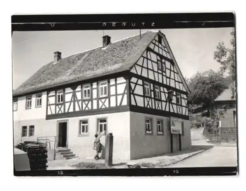 17 Fotografien Ansicht Hobbach, Bahnhof, Gasthaus Spessarter Hof, Schulhaus, Altersheim, Kirche