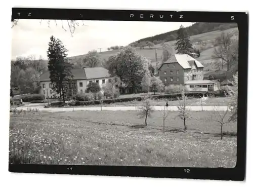 17 Fotografien Ansicht Hobbach, Bahnhof, Gasthaus Spessarter Hof, Schulhaus, Altersheim, Kirche