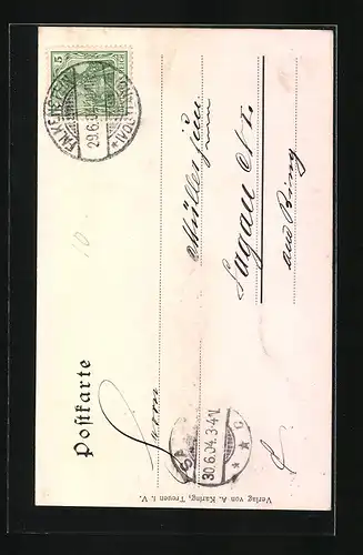 AK Treuen i. V., Ansicht vom Bismarckdenkmal