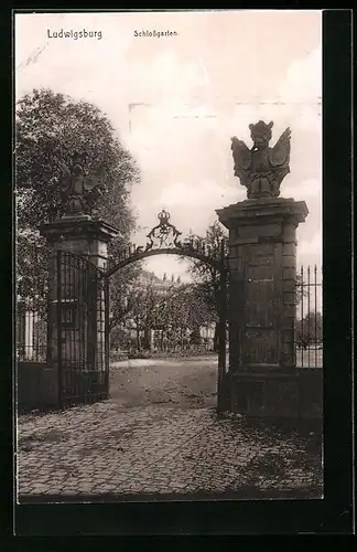 AK Ludwigsburg, Blick auf den Schlossgarten