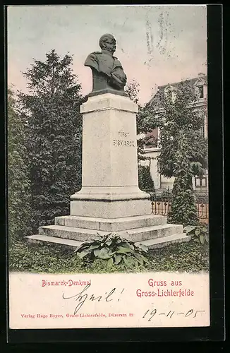AK Gross-Lichterfelde, Bismarck-Denkmal