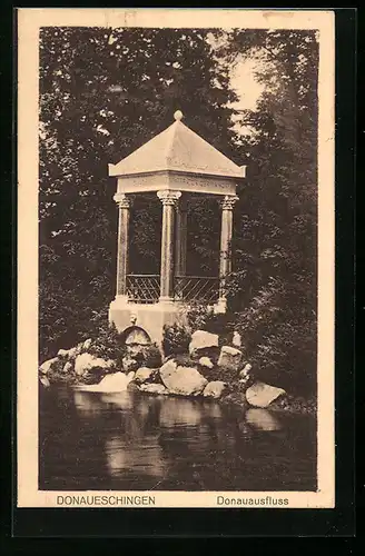 AK Donaueschingen, Aussichtspunkt am Donauausfluss