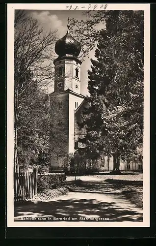 AK Bernried, Blick auf die Schlosskirche