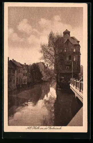 AK Halle, Partie an der Gerbersaale