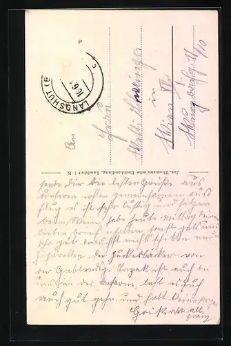 AK Landshut i. B., Blick auf das Rathaus