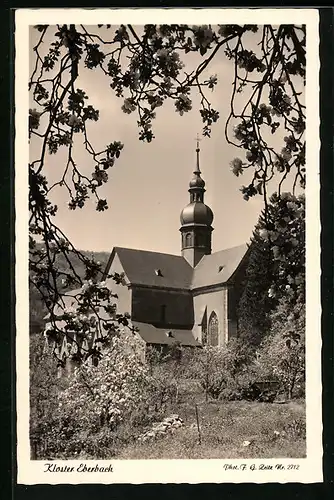 AK Hattenheim /Rheingau, Blick auf das Kloster Eberbach