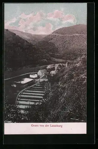 AK Lauxburg, Gesamtansicht der Ortschaft