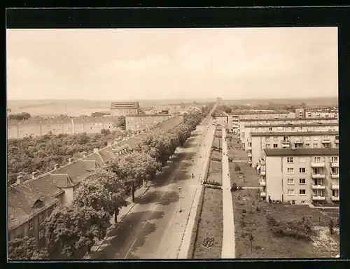 AK Weissenfels (Saale), Merseburger Strasse aus der Vogelschau