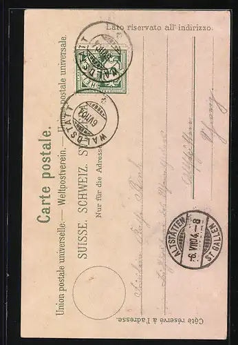 AK Zwei Mädchen in Appenzeller Trachten