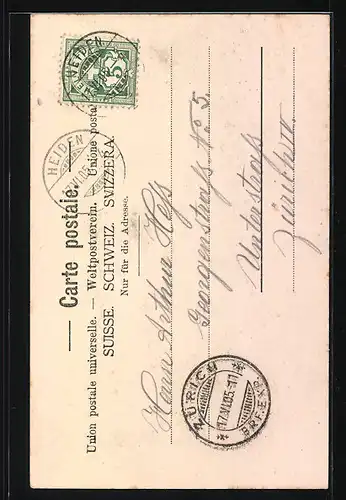 AK Appenzellerin in Tracht mit Stickrahmen