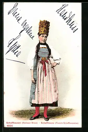 AK Schaffhausen, Hallauer Braut in Tracht