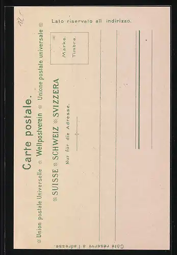 AK Appenzell, Schweizerin in Tracht, Im Hintergrund Kapelle