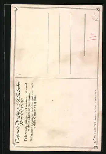 Künstler-AK Kern, Hallerbraut in Trachtenkleidung