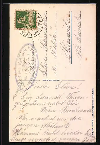 AK Zwei Appenzeller Sennen in Tracht